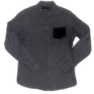 ALLSAINTS Lamb Leather Pocket shirt